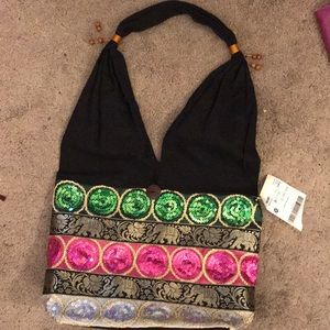 Beaded Indian purse totebag bag